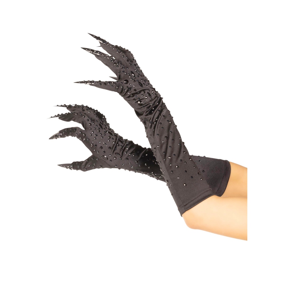 Leg Avenue - Rhinestone Claw Gants de costume - Noir